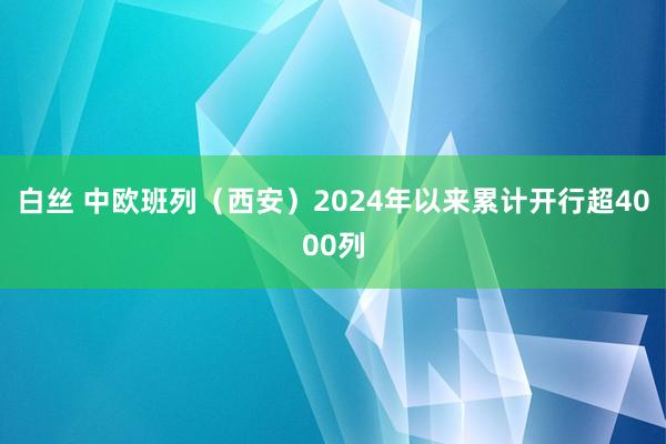 白丝 中欧班列（西安）2024年以来累计开行超4000列