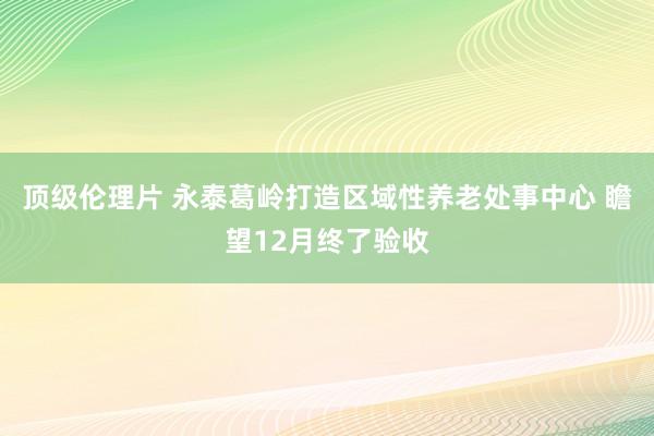 顶级伦理片 永泰葛岭打造区域性养老处事中心 瞻望12月终了验收