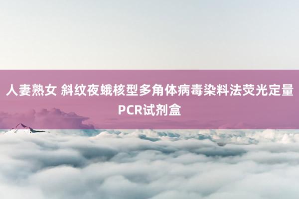 人妻熟女 斜纹夜蛾核型多角体病毒染料法荧光定量PCR试剂盒